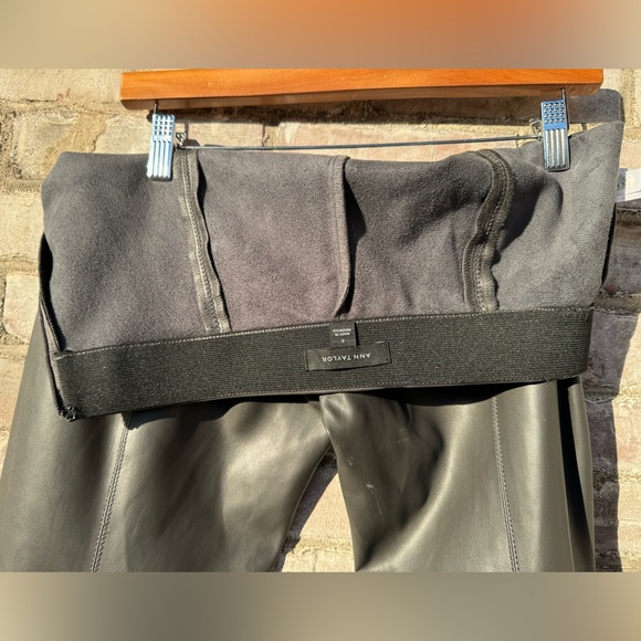 NEW WITHOUT TAG ANN TAYLOR FAUX GRAY LEATHER PANTS SIZE 6 - Picture 8 of 9